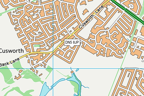 DN5 8JP map - OS VectorMap District (Ordnance Survey)