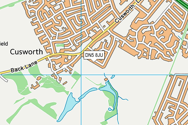 DN5 8JU map - OS VectorMap District (Ordnance Survey)