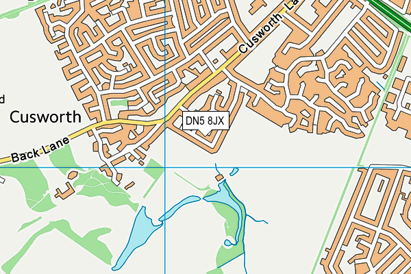 DN5 8JX map - OS VectorMap District (Ordnance Survey)