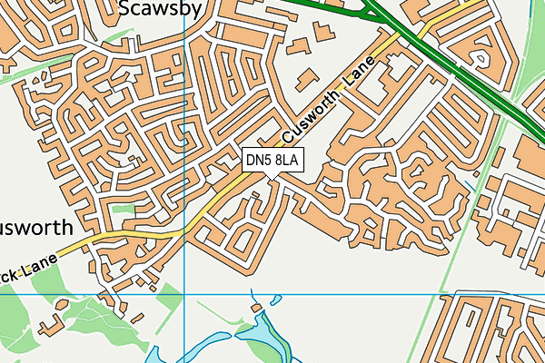 DN5 8LA map - OS VectorMap District (Ordnance Survey)