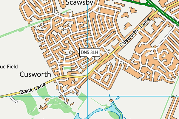 DN5 8LH map - OS VectorMap District (Ordnance Survey)