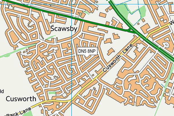 DN5 8NP map - OS VectorMap District (Ordnance Survey)