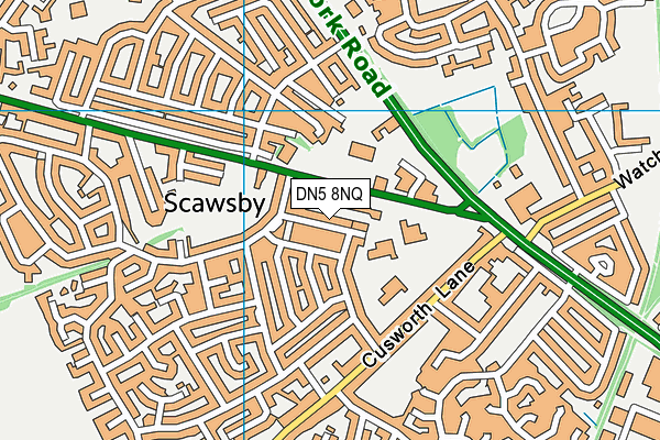 Scawsby Saltersgate Junior School map (DN5 8NQ) - OS VectorMap District (Ordnance Survey)