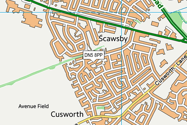 DN5 8PP map - OS VectorMap District (Ordnance Survey)