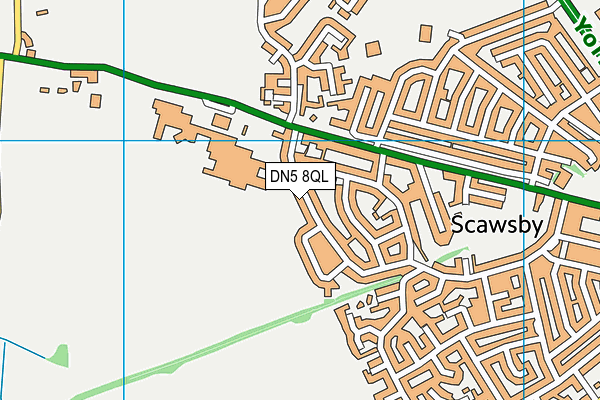 DN5 8QL map - OS VectorMap District (Ordnance Survey)