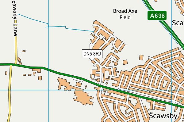 DN5 8RJ map - OS VectorMap District (Ordnance Survey)