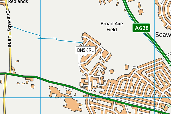 Scawsby Rosedale Primary School map (DN5 8RL) - OS VectorMap District (Ordnance Survey)