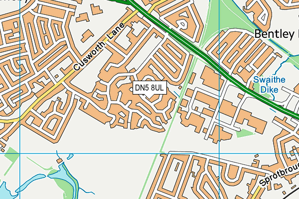 DN5 8UL map - OS VectorMap District (Ordnance Survey)