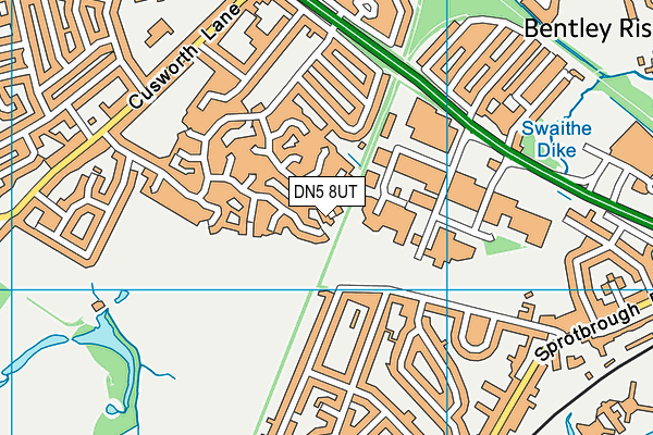 DN5 8UT map - OS VectorMap District (Ordnance Survey)