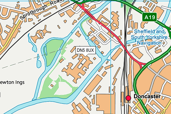 Hmp Doncaster map (DN5 8UX) - OS VectorMap District (Ordnance Survey)