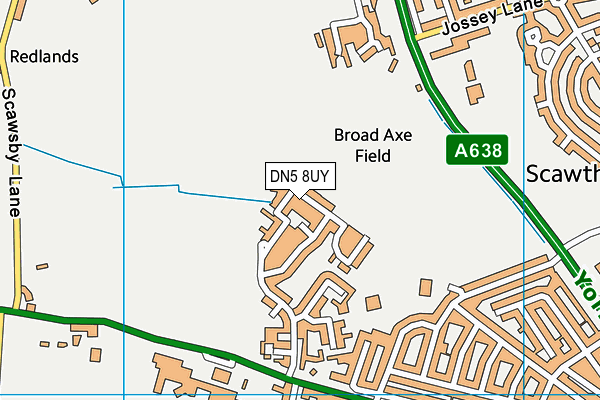 DN5 8UY map - OS VectorMap District (Ordnance Survey)