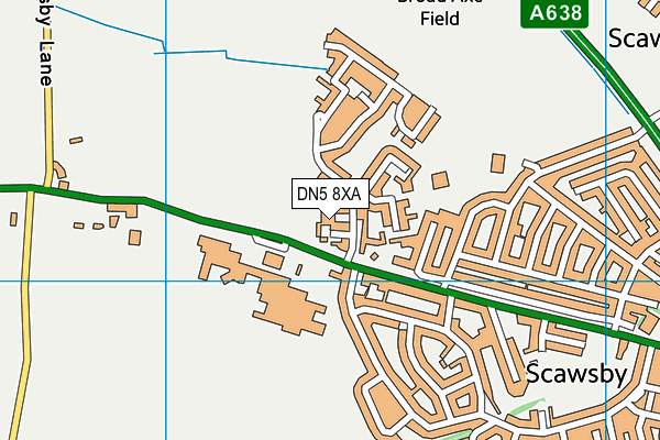 DN5 8XA map - OS VectorMap District (Ordnance Survey)