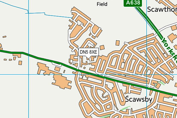 DN5 8XE map - OS VectorMap District (Ordnance Survey)