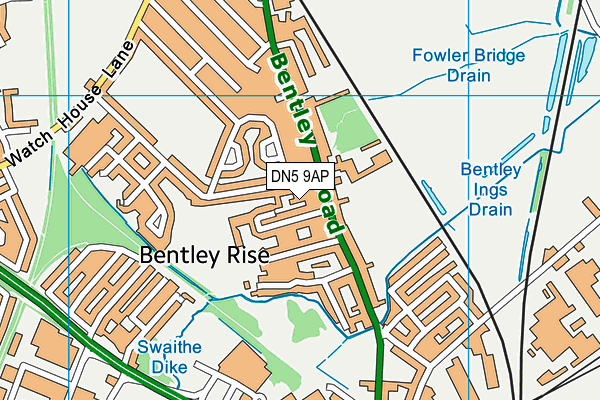 DN5 9AP map - OS VectorMap District (Ordnance Survey)