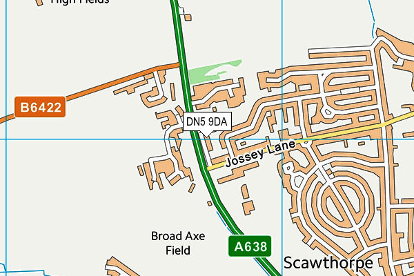 DN5 9DA map - OS VectorMap District (Ordnance Survey)