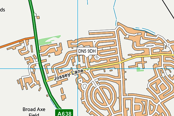 DN5 9DH map - OS VectorMap District (Ordnance Survey)