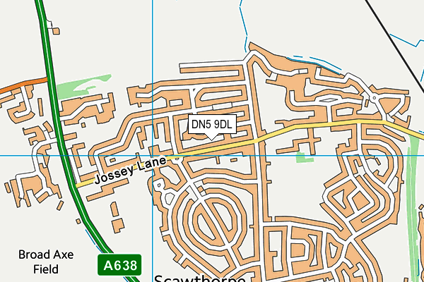 DN5 9DL map - OS VectorMap District (Ordnance Survey)