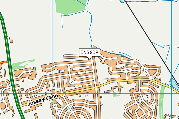 DN5 9DP map - OS VectorMap District (Ordnance Survey)