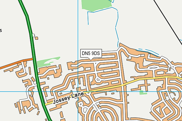 DN5 9DS map - OS VectorMap District (Ordnance Survey)