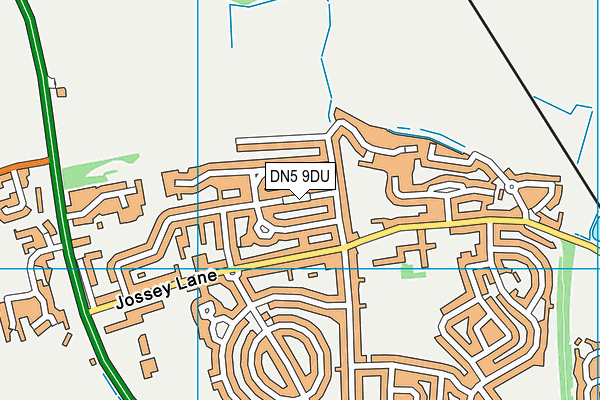 DN5 9DU map - OS VectorMap District (Ordnance Survey)