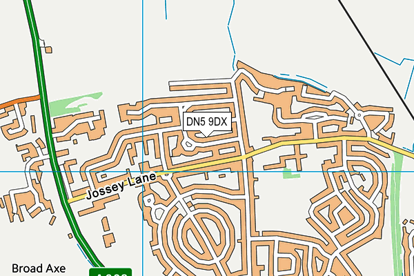 DN5 9DX map - OS VectorMap District (Ordnance Survey)