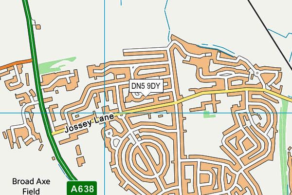 DN5 9DY map - OS VectorMap District (Ordnance Survey)