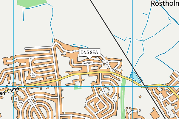 DN5 9EA map - OS VectorMap District (Ordnance Survey)