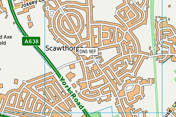 DN5 9EF map - OS VectorMap District (Ordnance Survey)