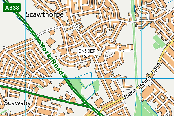 DN5 9EP map - OS VectorMap District (Ordnance Survey)