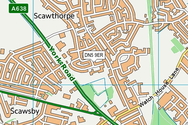 DN5 9ER map - OS VectorMap District (Ordnance Survey)