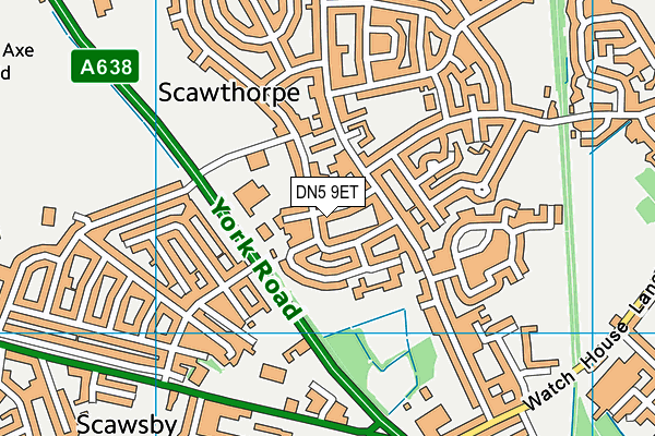 DN5 9ET map - OS VectorMap District (Ordnance Survey)