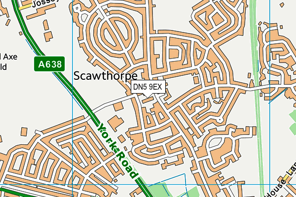 DN5 9EX map - OS VectorMap District (Ordnance Survey)