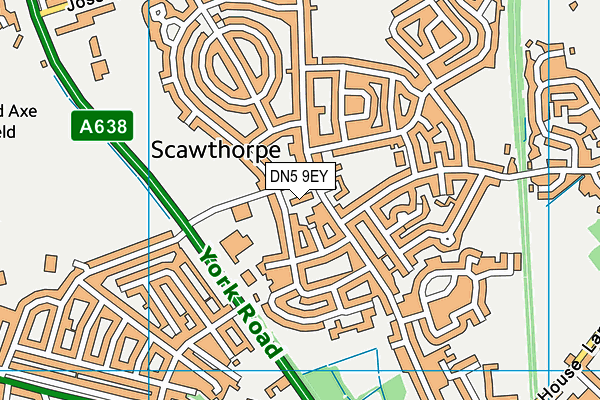 DN5 9EY map - OS VectorMap District (Ordnance Survey)