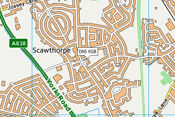 DN5 9GB map - OS VectorMap District (Ordnance Survey)