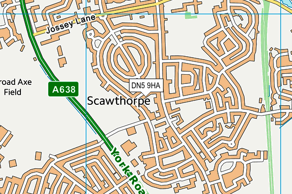 DN5 9HA map - OS VectorMap District (Ordnance Survey)