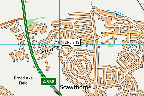 DN5 9HG map - OS VectorMap District (Ordnance Survey)