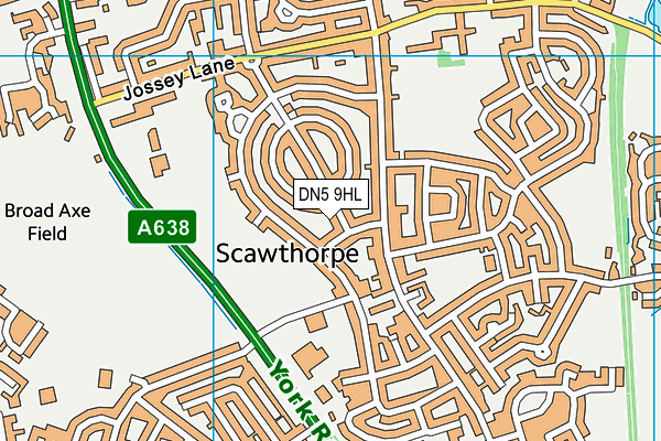 DN5 9HL map - OS VectorMap District (Ordnance Survey)