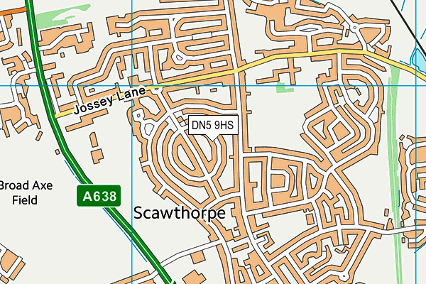 DN5 9HS map - OS VectorMap District (Ordnance Survey)