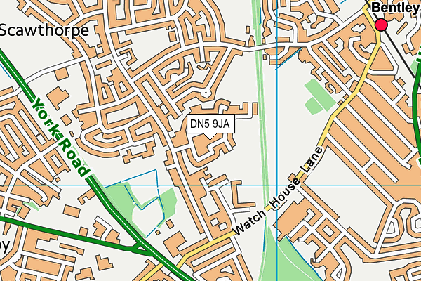 DN5 9JA map - OS VectorMap District (Ordnance Survey)