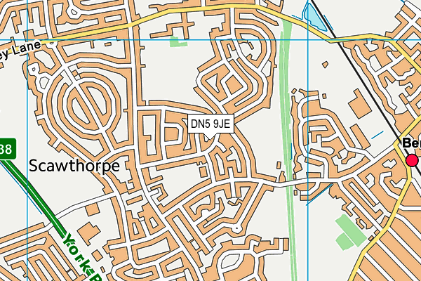 DN5 9JE map - OS VectorMap District (Ordnance Survey)
