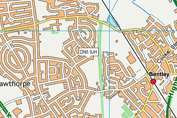 DN5 9JH map - OS VectorMap District (Ordnance Survey)