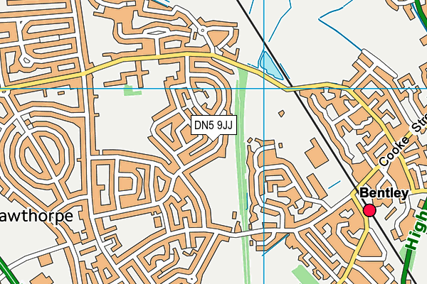 DN5 9JJ map - OS VectorMap District (Ordnance Survey)