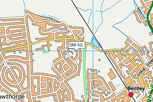 DN5 9JL map - OS VectorMap District (Ordnance Survey)