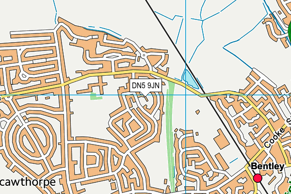 DN5 9JN map - OS VectorMap District (Ordnance Survey)