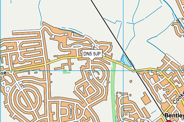 DN5 9JP map - OS VectorMap District (Ordnance Survey)
