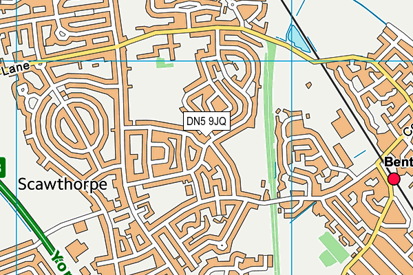 DN5 9JQ map - OS VectorMap District (Ordnance Survey)
