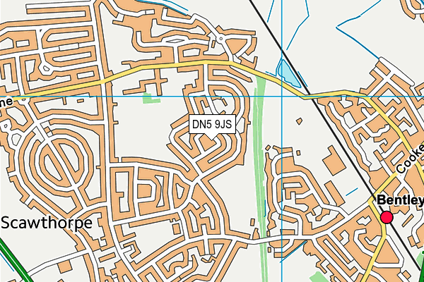 DN5 9JS map - OS VectorMap District (Ordnance Survey)