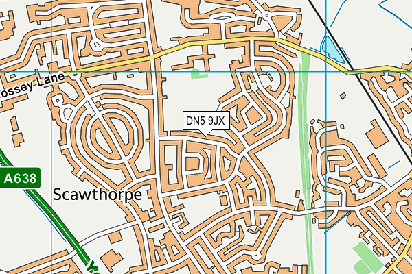 DN5 9JX map - OS VectorMap District (Ordnance Survey)