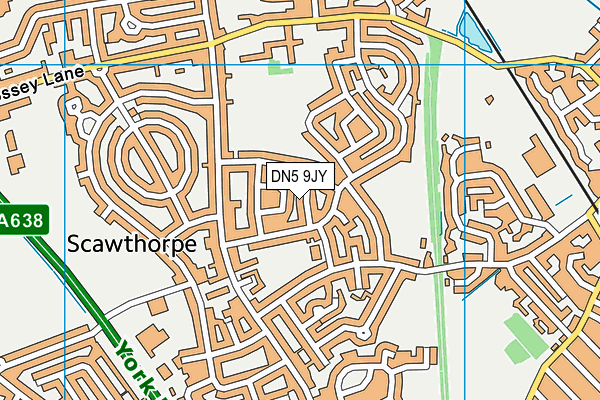 DN5 9JY map - OS VectorMap District (Ordnance Survey)