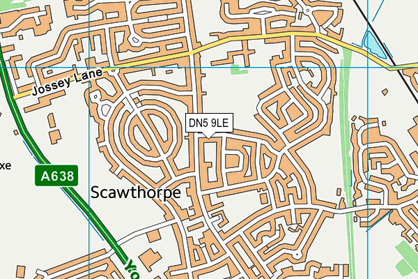 DN5 9LE map - OS VectorMap District (Ordnance Survey)